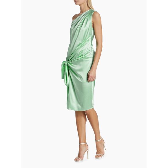 Alejandra Alonso Rojas Knotted Charmeuse Knee-Length Dress Size US8 $1495 - Picture 2 of 10